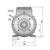 高性能モータ 単相誘導電動機 (全廃型)_B34 Horizontal C-Face Type (コンデンサ運転形, コンデンサ起動&運転型) IK ELECTRIC