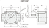 平行軸90㎜減速機一般形タイプギヤヘッド K9P120BF